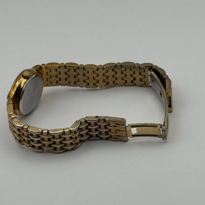 Imado Ladies Quartz Watch Crystal Accents Dial Two Tone Bracelet Working 23mm