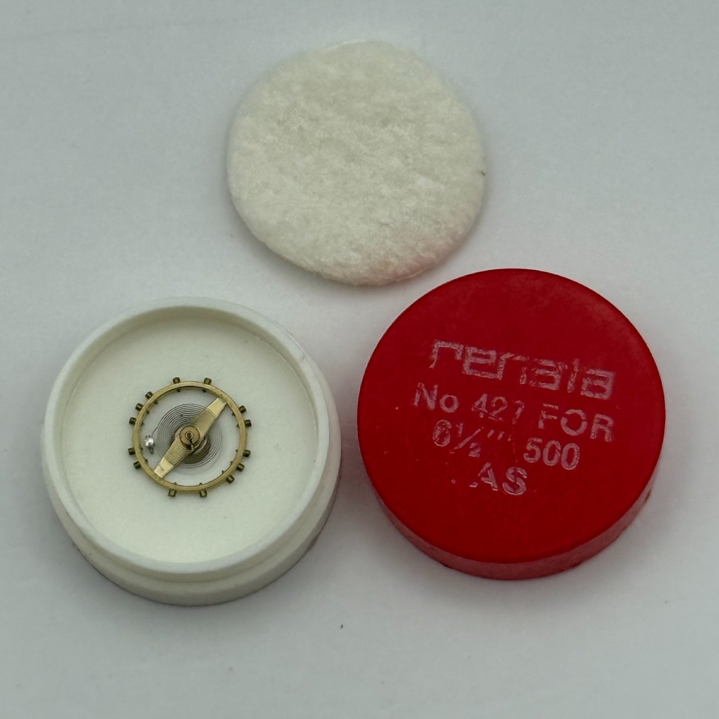 AS 500 Balance Wheel Complete And Spring 6 1/2’’’ 427 Watch Movement Parts NOS