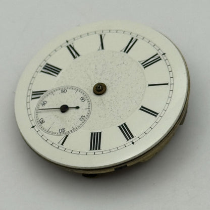 36.2mm Antique Key Wound Partial Pocket Watch Movement PARTS REPAIR SPARES