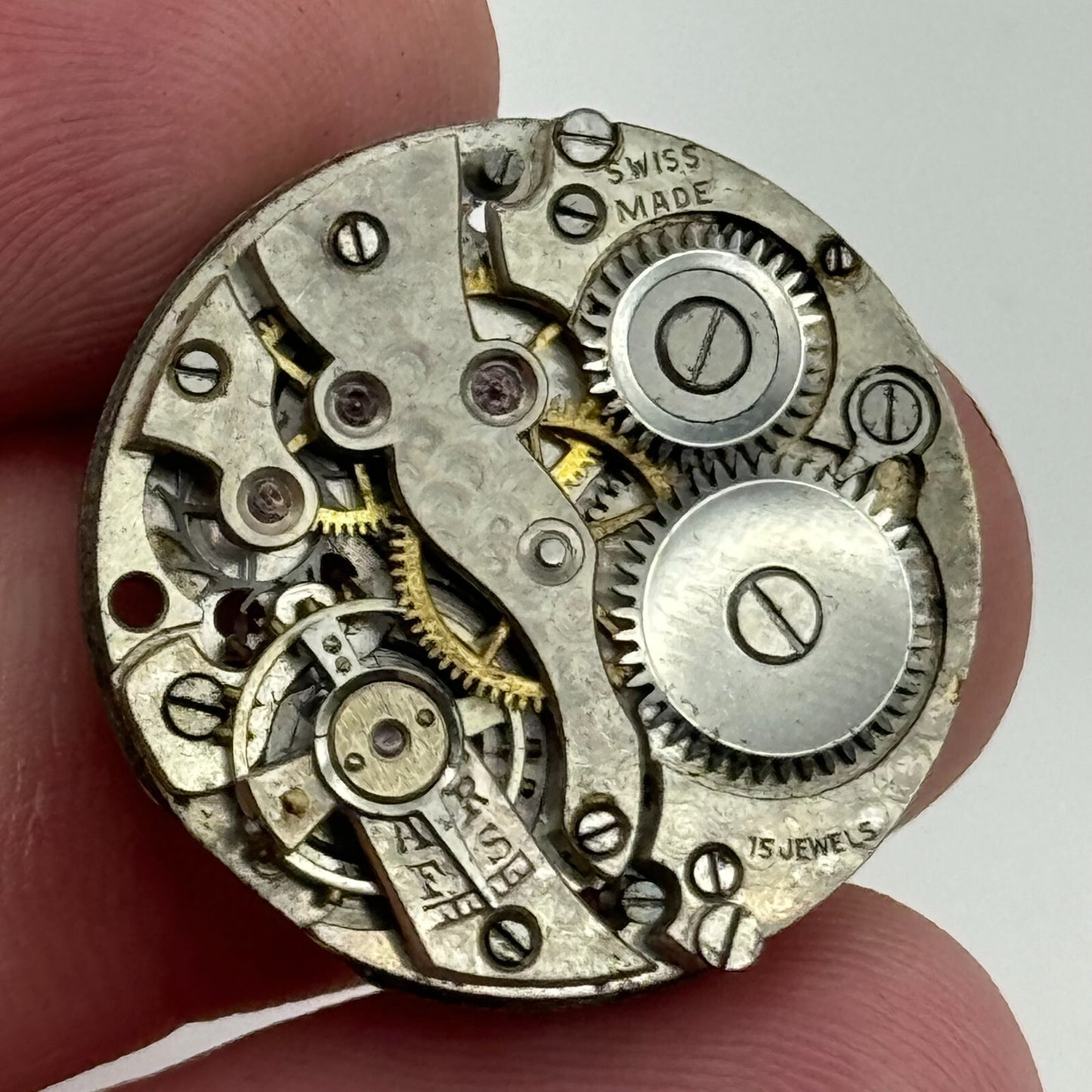 23.8mm Enicar AR Balance Intact Manual Wind 15 Jewels Watch Movement PARTS SPARE