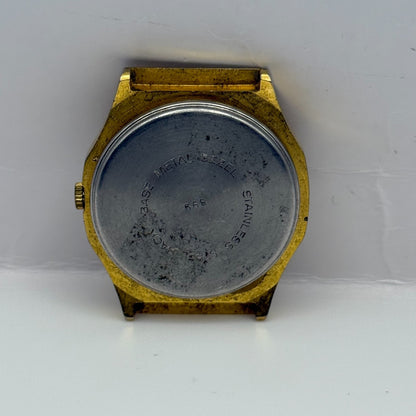 EB 870.111 Grand Swiss Quartz Watch Gold Tone Date 33mm UNTESTED PARTS REPAIR