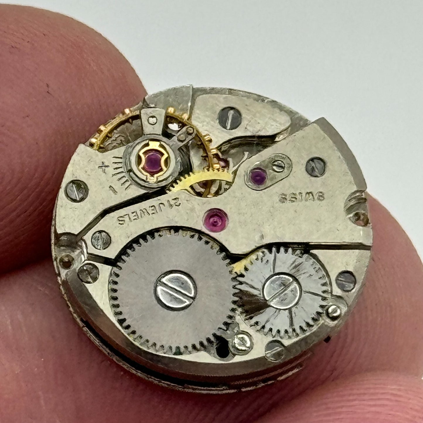17.4mm Rotary AS 1537 Good Balance Manual Wind 21 Jewels Watch Movement PARTS