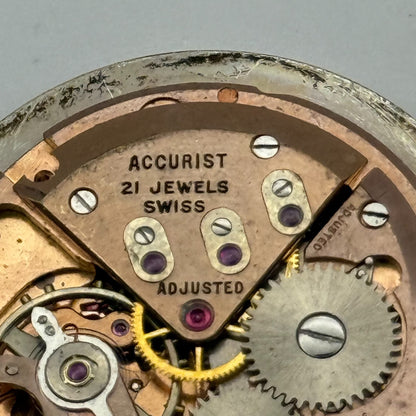 ETA 2409 Watch Movement Accurist Manual Wind Vintage Swiss Parts Repair 25.9mm