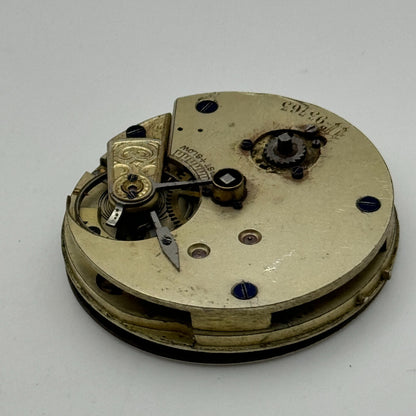 40.7mm Antique Unidentified Interesting Key Wound Pocket Watch Movement PARTS