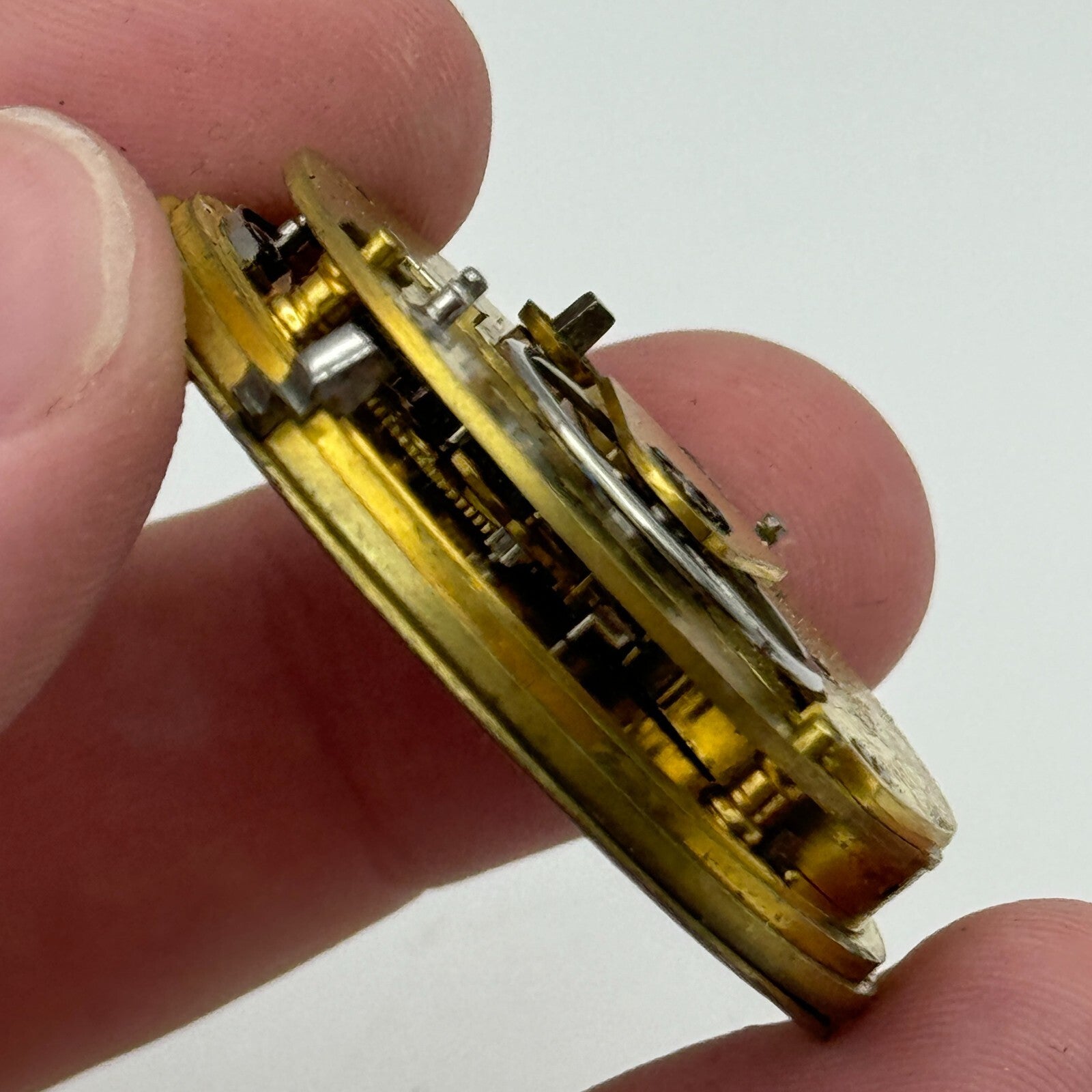 39.7mm W B Lahe Romford Antique English Fusee Pocket Watch Movement PARTS SPARES