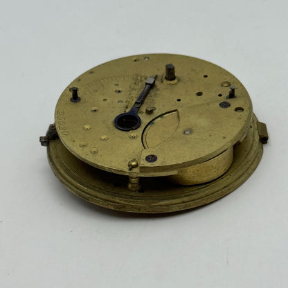 Fusee Pocket Watch Movement Antique English Key Wound Parts Repair Spares 46.7mm