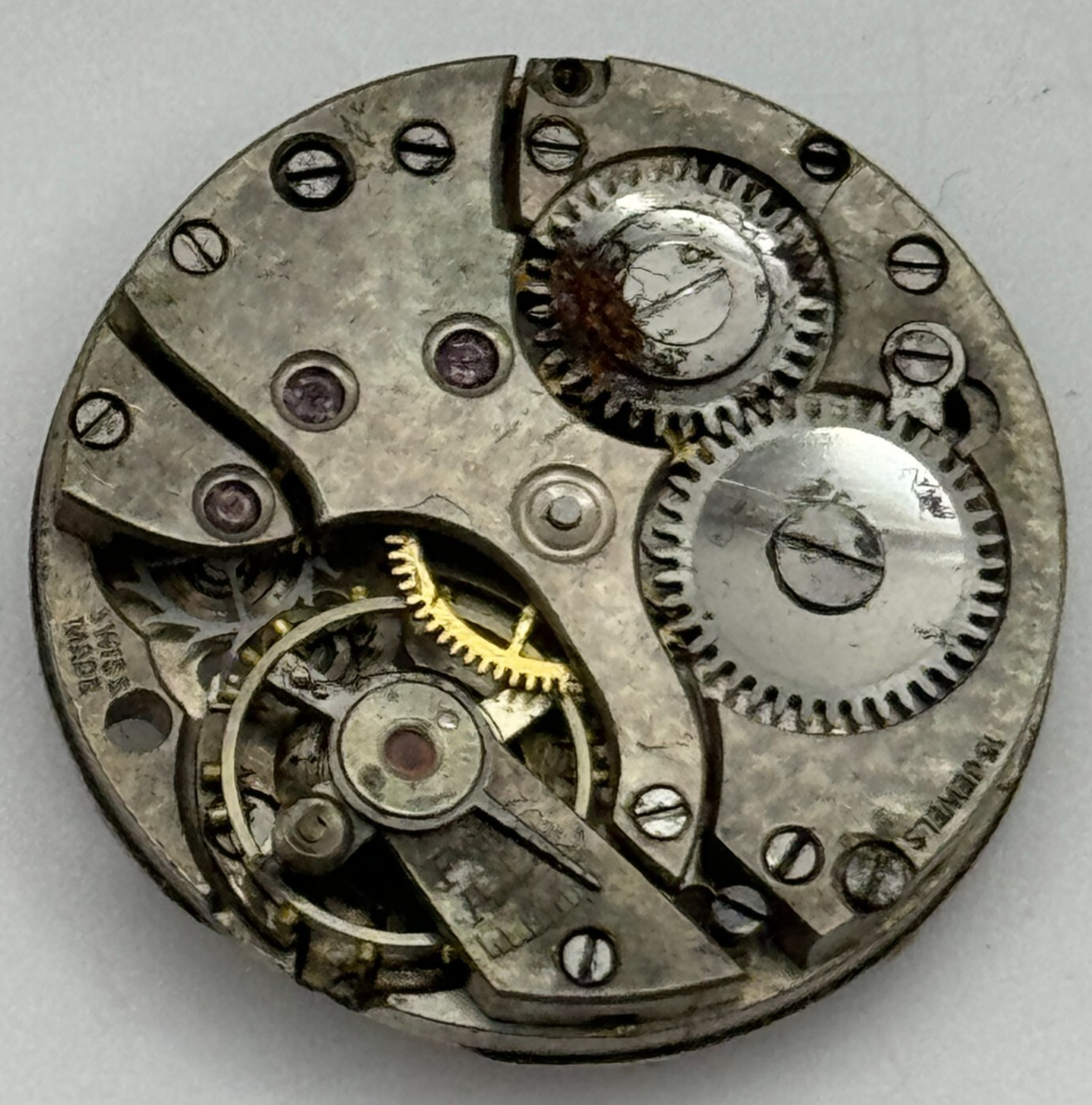 23.6mm Balance Intact 15 Jewels Manual Wind Watch Movement Swiss Vintage PARTS