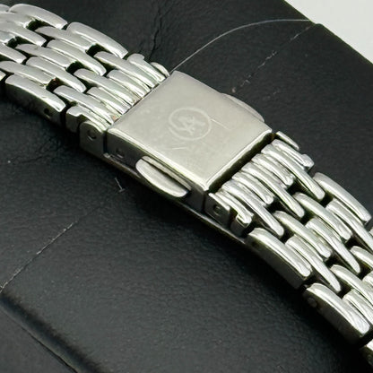 Accurist Ladies Quartz Watch Sparkle Dial Silver Steel Bracelet Working 25mm