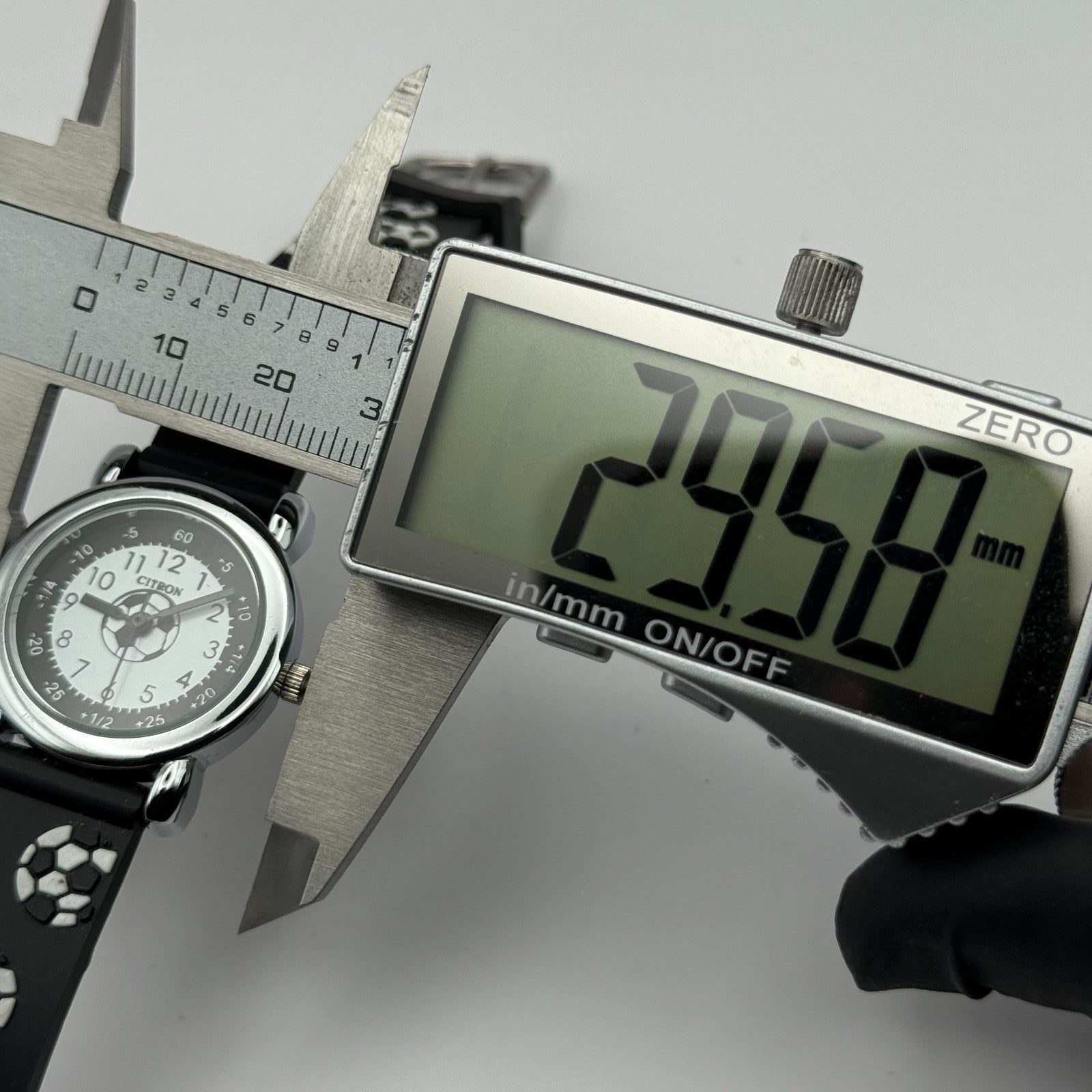 Citron Kids Quartz Watch Soccer Ball Print Strap Sporty Working 27mm New Battery