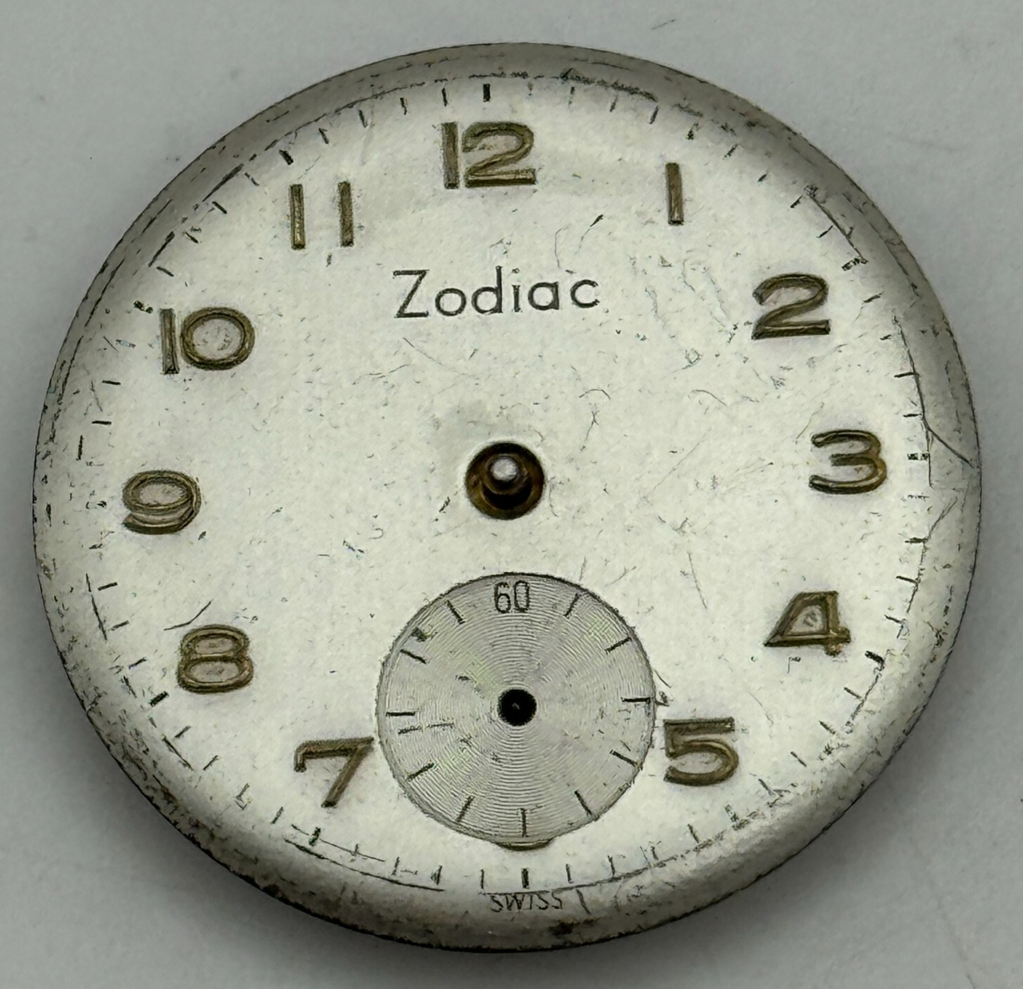 23.6mm Zodiac Cal 1025 Manual Wind Watch Movement Swiss Vintage PARTS SPARES