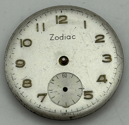 23.6mm Zodiac Cal 1025 Manual Wind Watch Movement Swiss Vintage PARTS SPARES