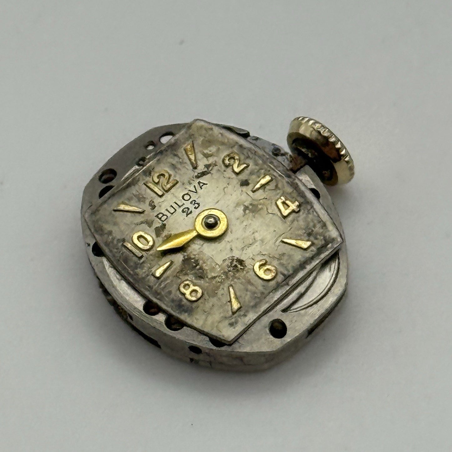 13.1mm Vintage Ladies Bulova 5AD Manual Wind Swiss Watch Movement PARTS REPAIR