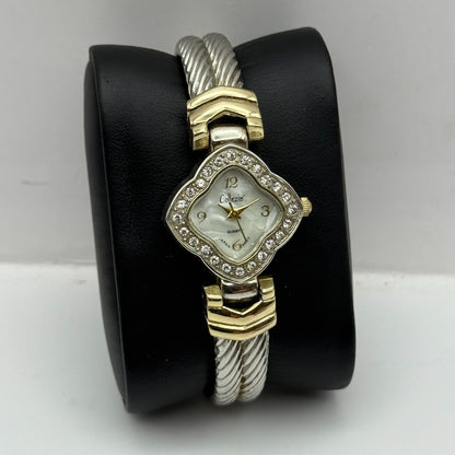 25mm Working Ladies Collezie Jewelled Two Tone Bangle Quartz Watch 5.5 Inches
