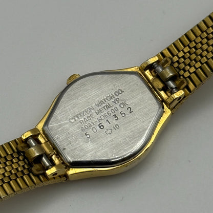 19mm Working Vintage Citizen Japan Ladies Gold Plated Quartz Watch 7 Inches