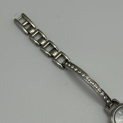 Solo Ladies Quartz Watch Black Dial Rhinestone Accents Bracelet Working 19mm