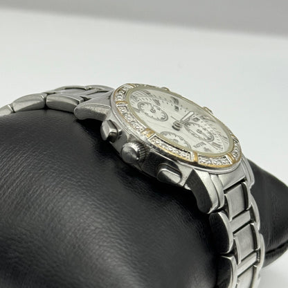 Bulova Swiss Chronograph Watch Quartz Date Dial 29mm C837317 Bracelet Ladies