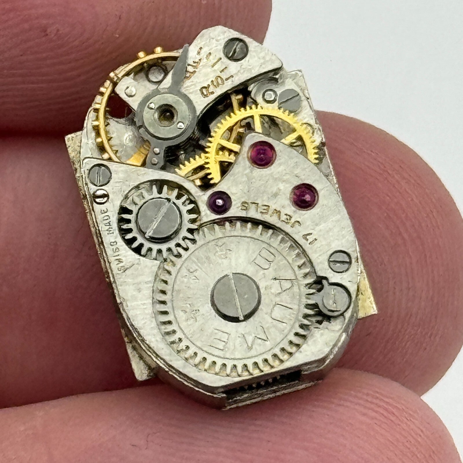 12.7mm Ladies Baume 17 Jewels Swiss Manual Wind Watch Movement Vintage PARTS