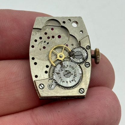 20mm Men's Marc Favre Cal 485 Manual Wind Swiss Tank Watch Movement PARTS SPARES