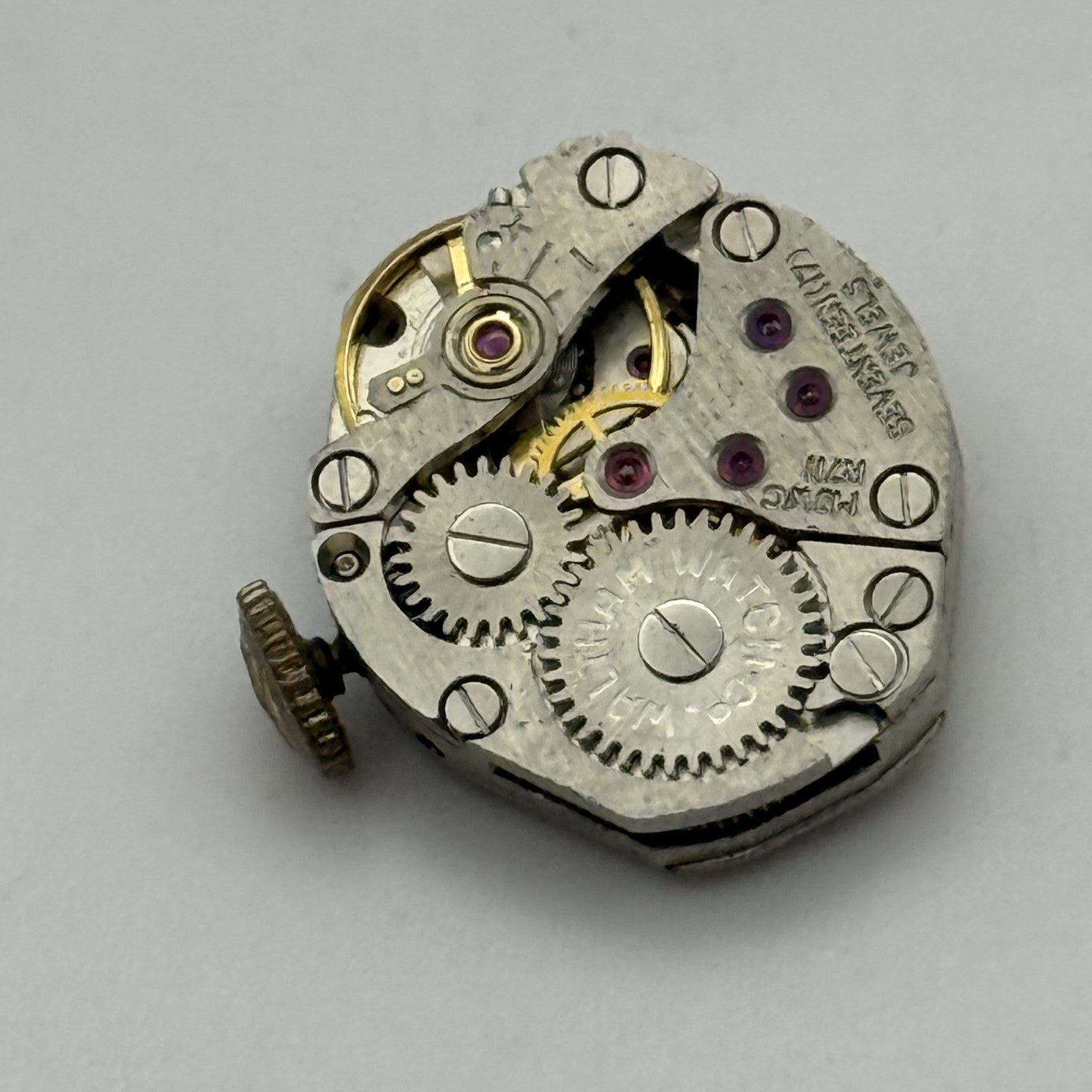 15.3mm Vintage Waltham MJWC R711 Manual Wind Watch Movement PARTS REPAIR