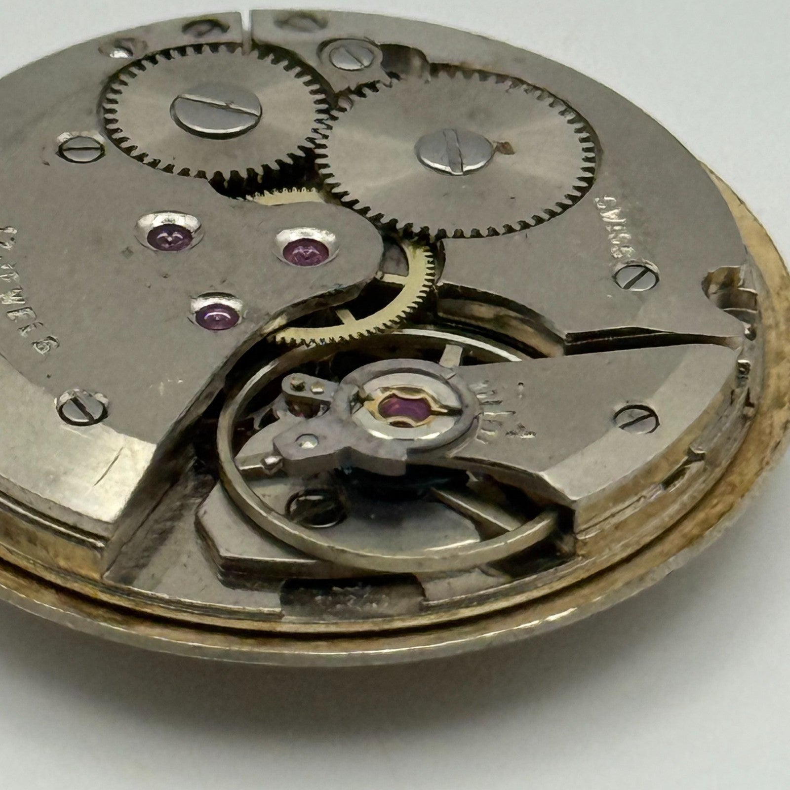 AS 1702/03 Watch Movement Date Rotary Manual Wind Vintage Swiss Parts 25.9mm