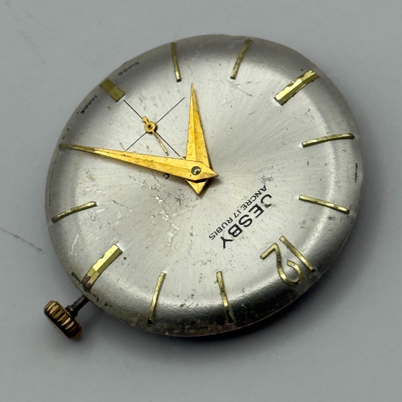 OM 116 Watch Movement Jesby Running Manual Wind Vintage Parts 25.8mm