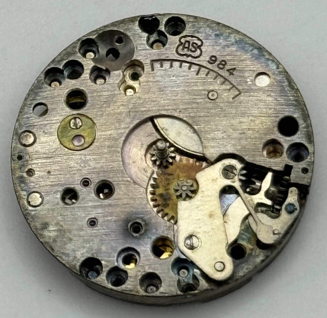 23.6mm AS 984 A Schild 15 Jewels Manual Wind Watch Movement Swiss Vintage PARTS