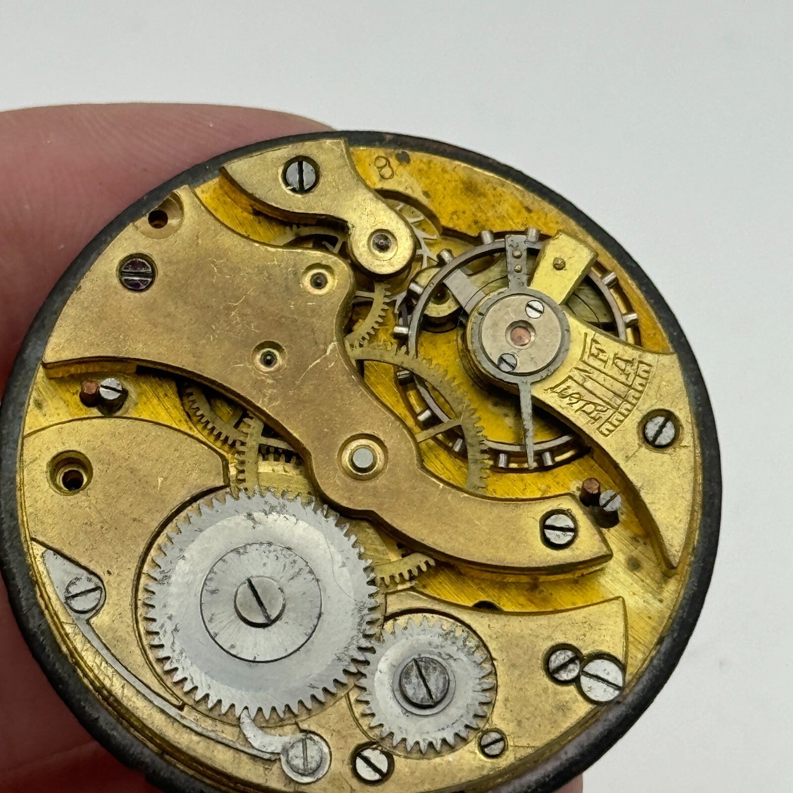 43.2mm Vintage Open Face Sub Seconds Balance Ok Pocket Watch Movement PARTS