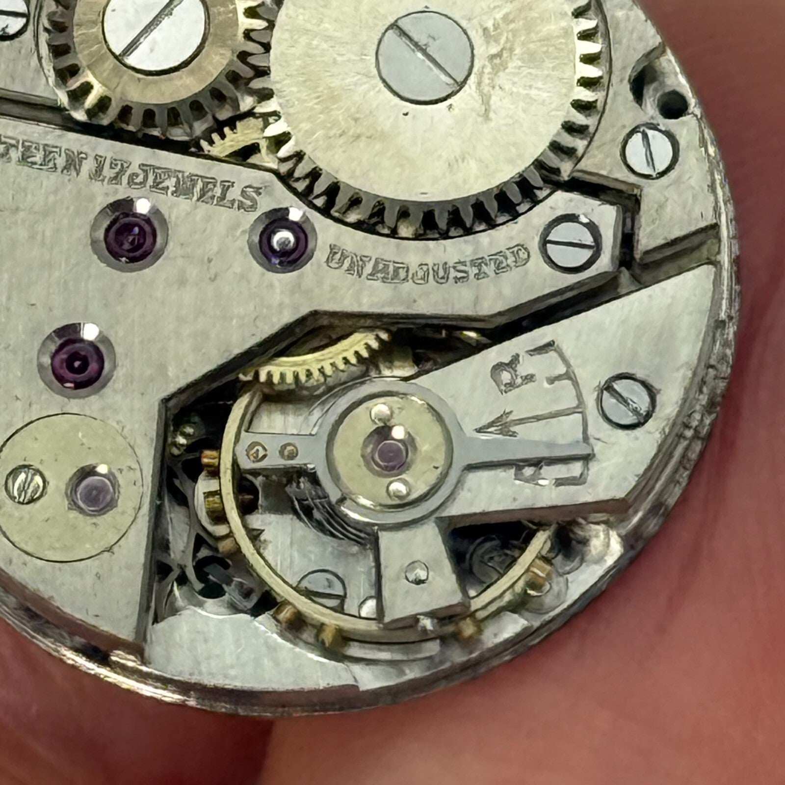 19.7mm Vintage Sinex Derby D 40 Swiss Manual Wind Watch Movement PARTS REPAIR