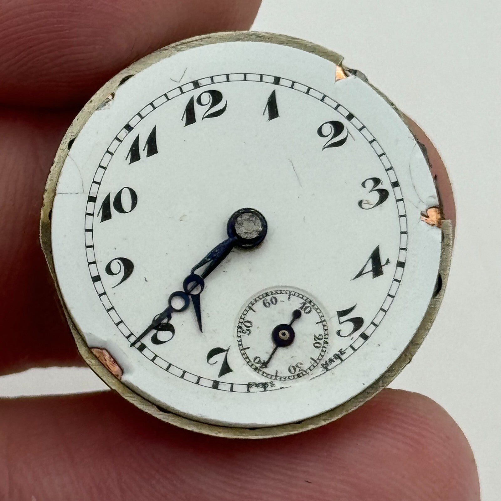 23.6mm Unidentified Sub Seconds Trench Watch Movement Manual Wind PARTS SPARES