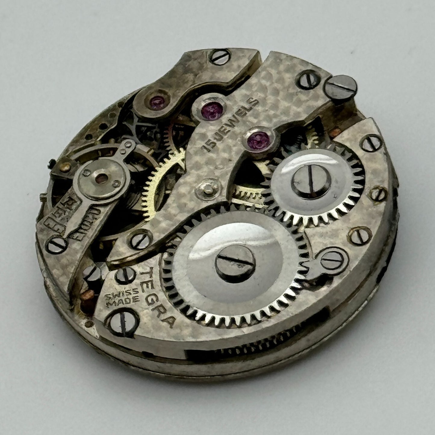 23.7mm Tegra 15 Jewels Swiss Porcelain Dial Trench Watch Movement Manual Wind