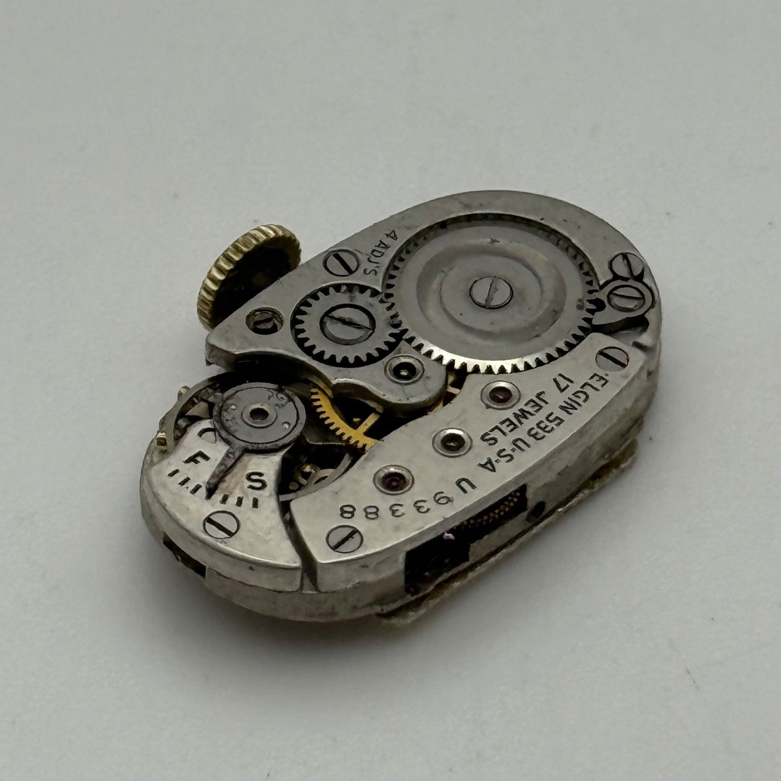 Elgin Grade 533 Model 2 Watch Movement 1947 De Luxe American Parts Repair