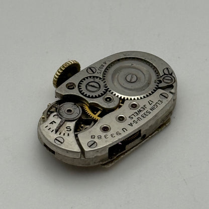 Elgin Grade 533 Model 2 Watch Movement 1947 De Luxe American Parts Repair