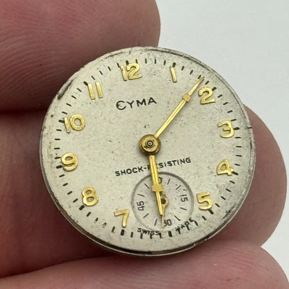 19.7mm Cyma Ref 424k Sub Seconds Manual Wind Watch Movement Swiss Vintage PARTS