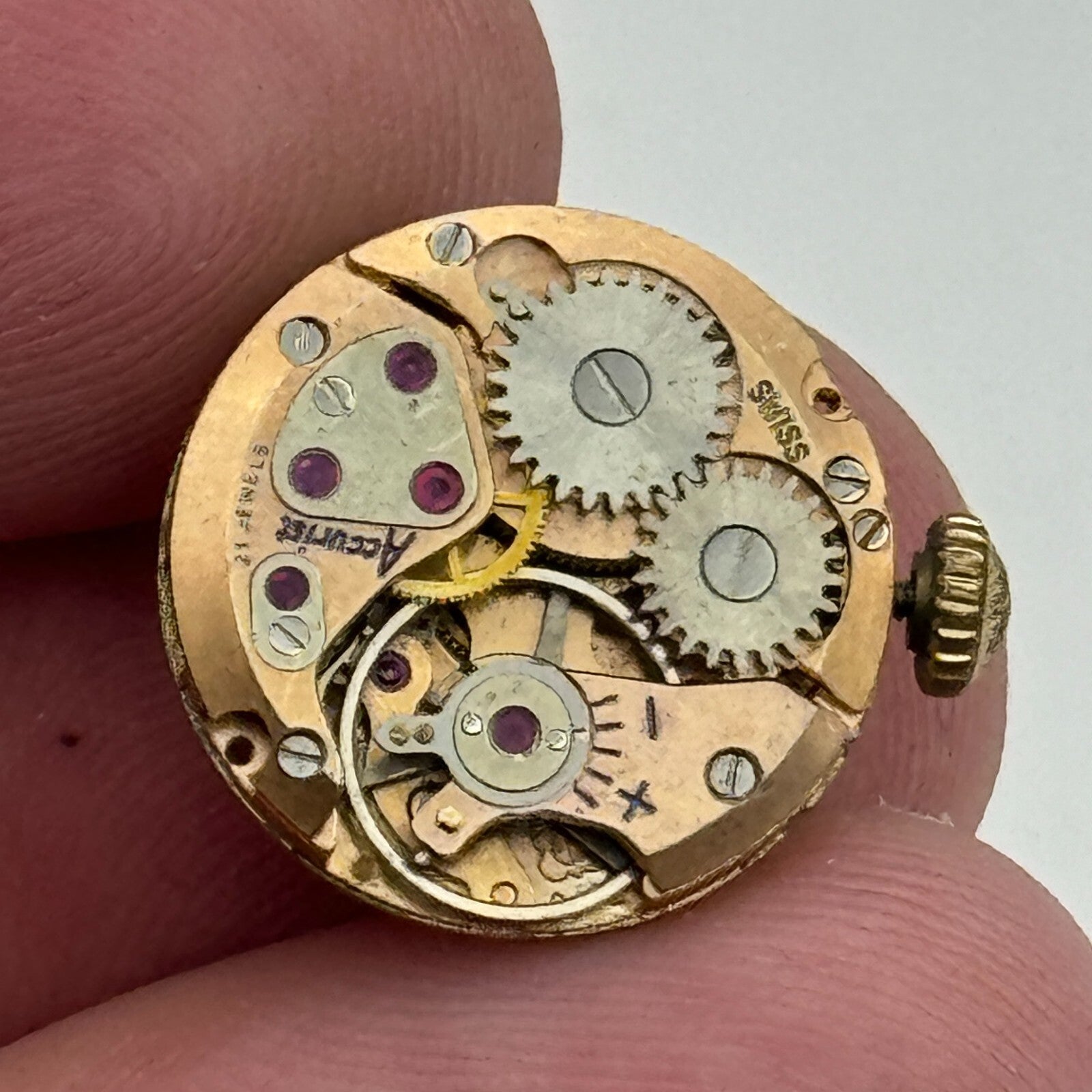 15.5mm ETA 2412 Accurist Manual Wind Ladies Watch Movement Swiss Vintage PARTS