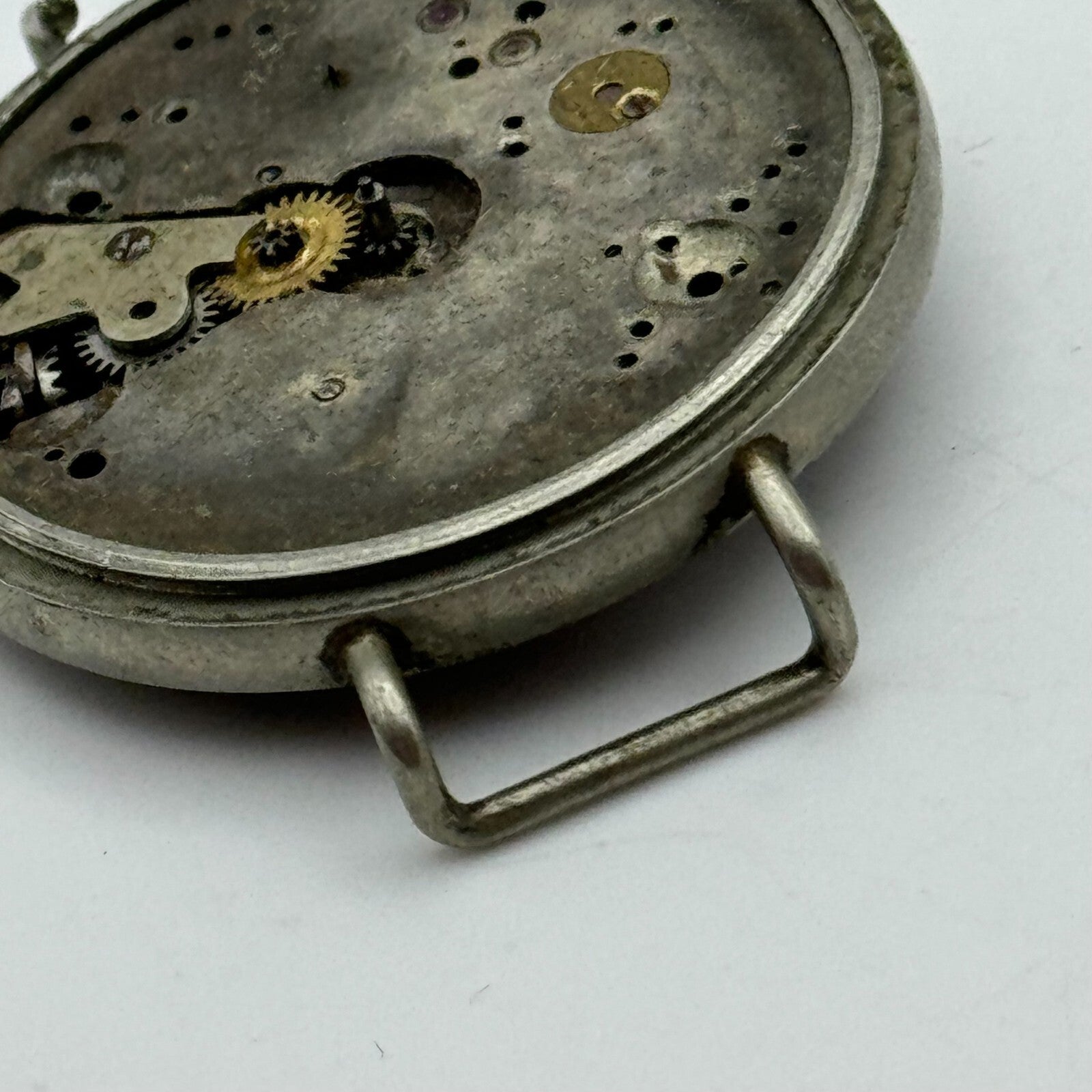 33.6mm Unidentified 15 Jewels Men's Trench Watch Movement Manual Wind PARTS
