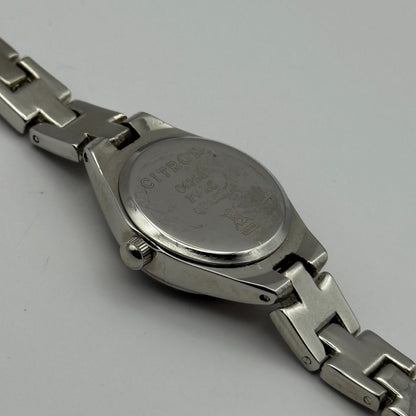 Citron BLC202 Ladies Quartz Watch Black Dial Silver Tone Bracelet Working 21mm