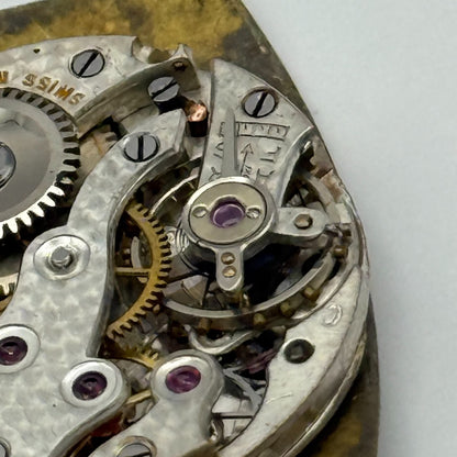 Art Deco 15 Jewels Swiss Sub Seconds Watch Movement Manual Wind Parts 19.6mm