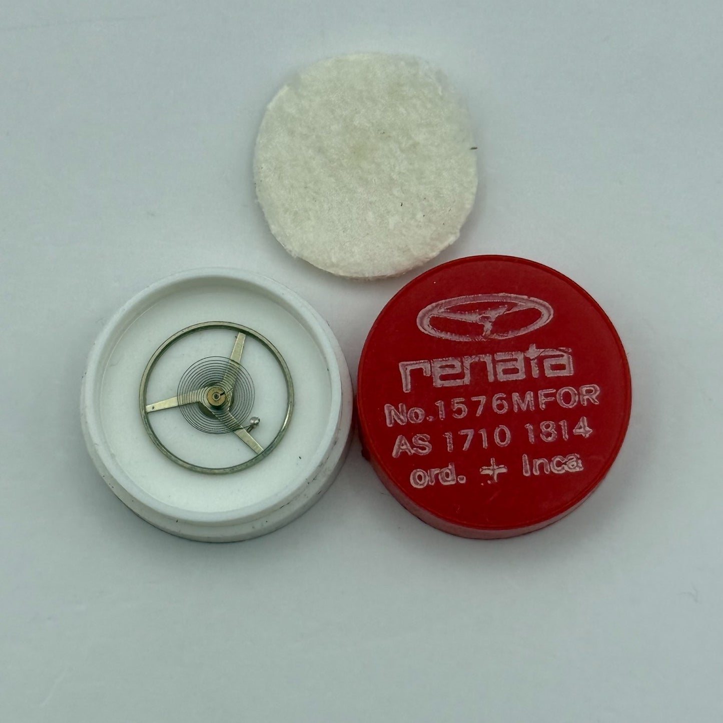 AS 1710 1814 Balance Wheel Complete And Spring 1576 M Watch Movement Parts NOS