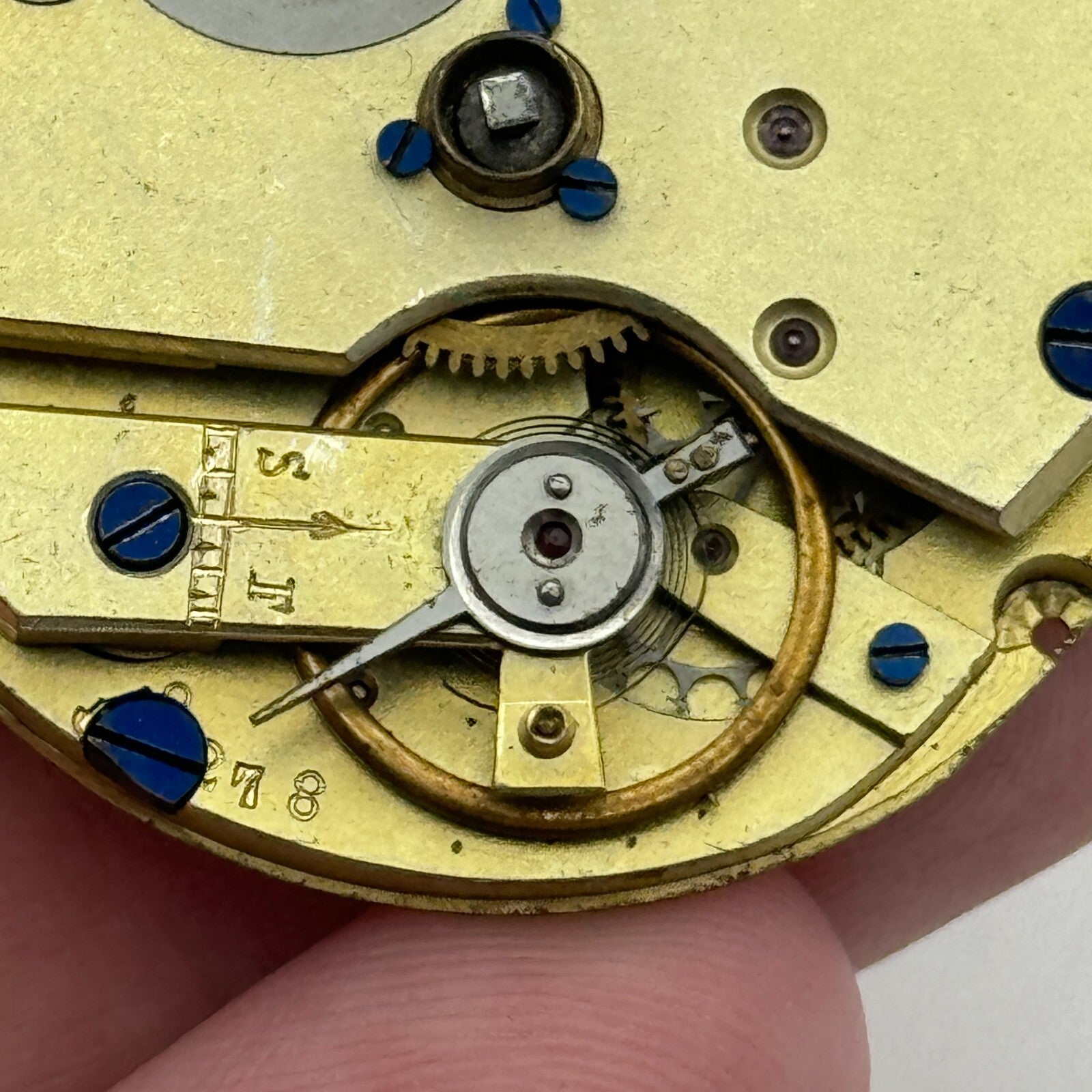 36.3mm Antique Unidentified Key Wound Pocket Watch Movement PARTS REPAIR SPARES