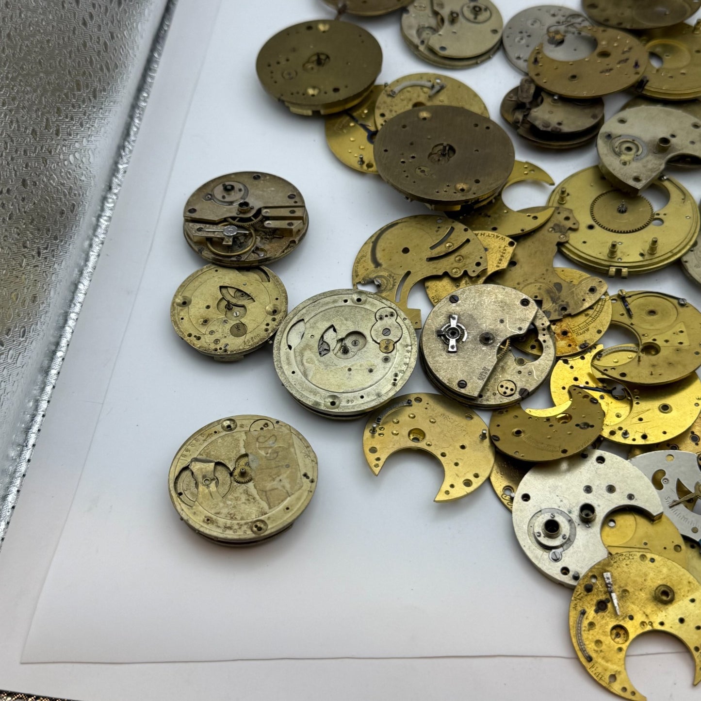 Large Bundle Of Antique Partial Pocket Watch Movements Joblot PARTS REPAIR SPARE