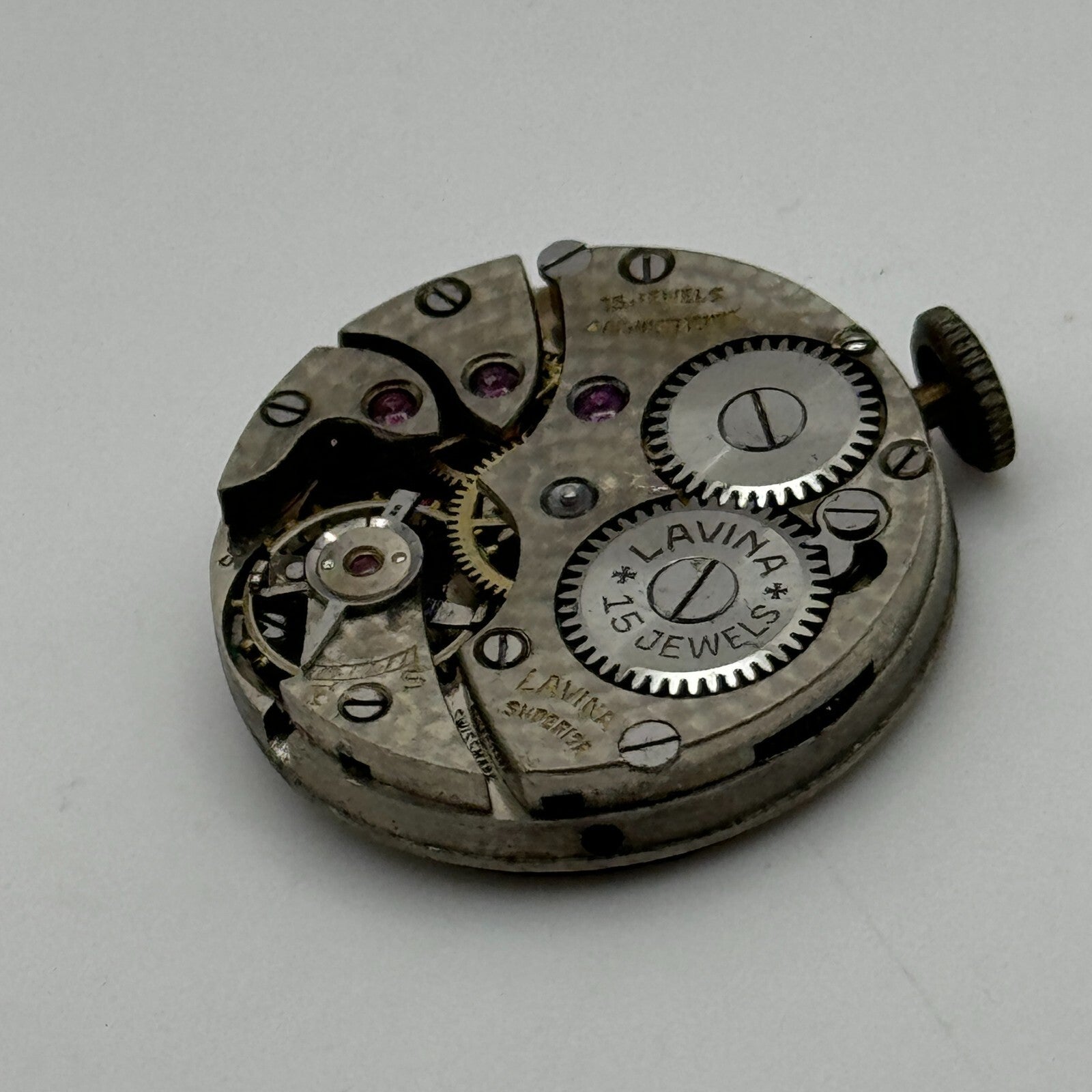 23.6mm Running Lavina Cal 705 Manual Wind Watch Movement Swiss Vintage PARTS