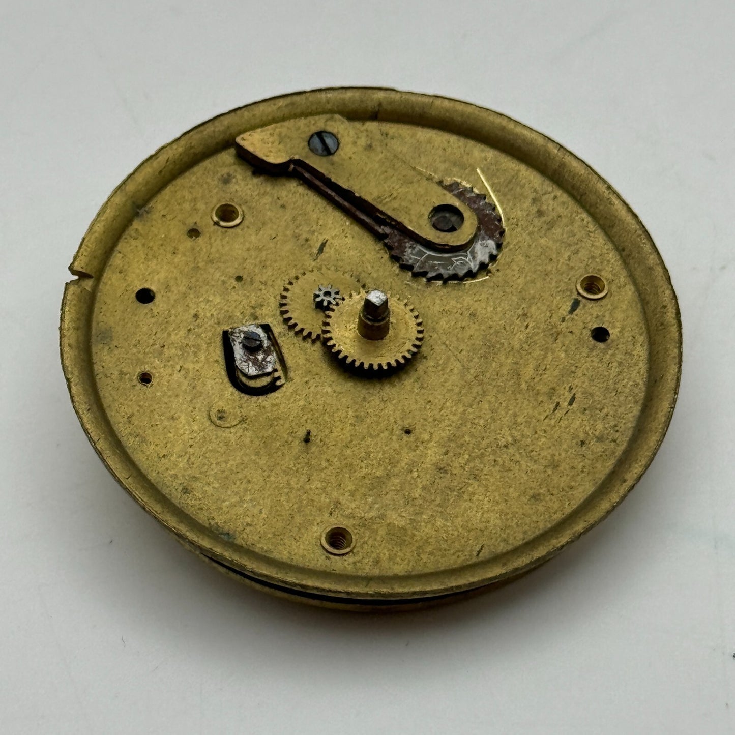 47.6mm Antique Railway Timekeeper Key Wound Pocket Watch Movement PARTS REPAIR