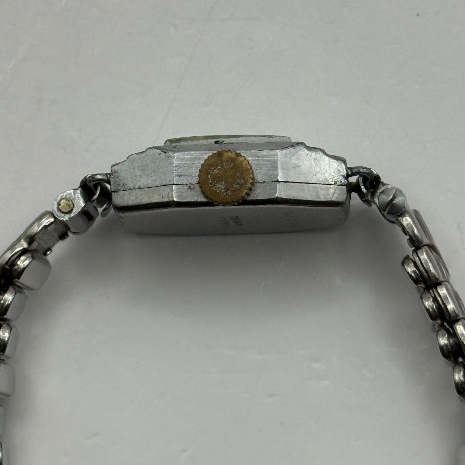 14mm Vintage Ladies Manual Wind Stainless Steel Sizor Band Watch PARTS / REPAIR