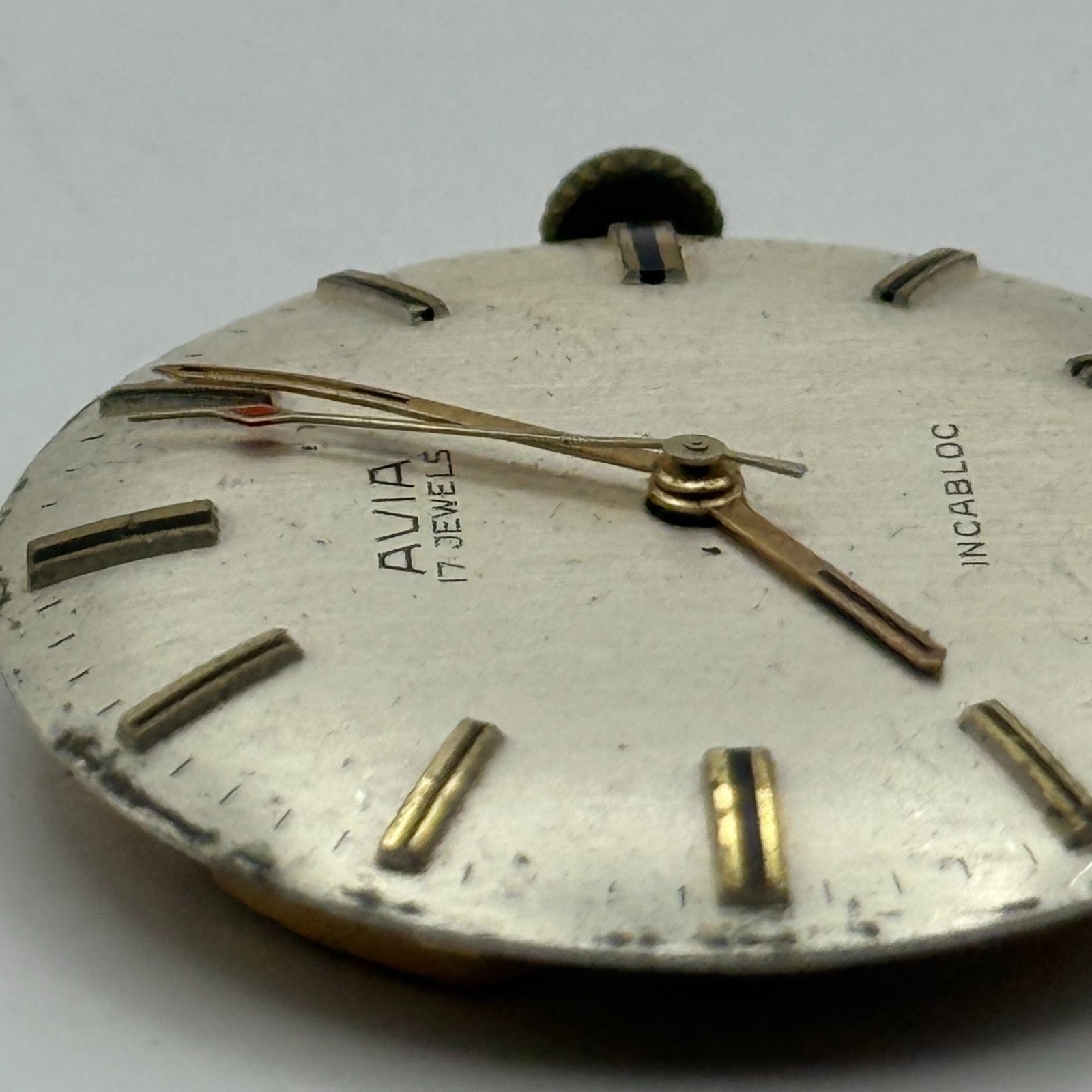 FHF ST 96 Pointer Watch Movement Running Avia Manual Wind Vintage Parts 25.9mm