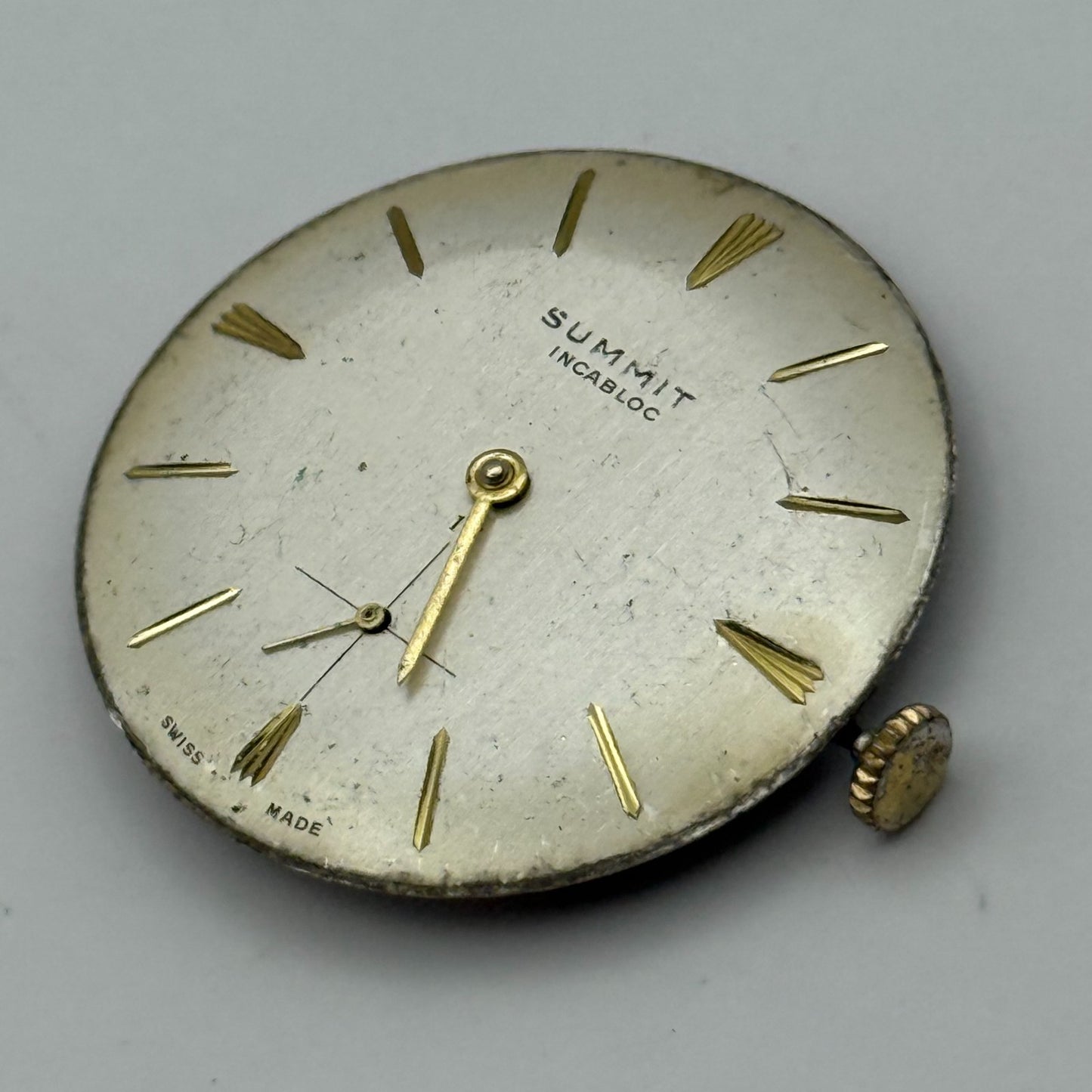 Summit AS 1525 1526 Watch Movement Running Manual Wind Vintage Parts 25.8mm