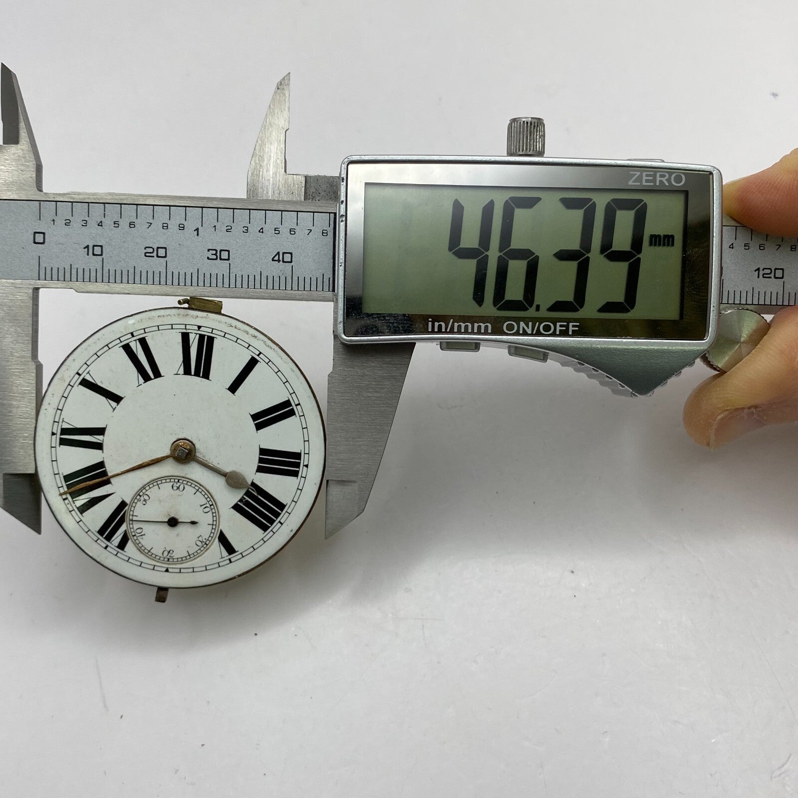 46.3mm Antique Key Wound Balance Ok Pocket Watch Movement PARTS REPAIR SPARES