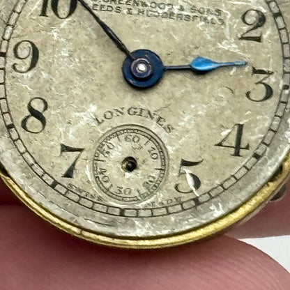 19.7mm Antique Longines 8.6 Greenwood & Sons Leeds Manual Wind Watch Movement