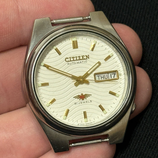 35mm Citizen 8200 Eagle 7 Automatic 4-R35314 Vintage Watch To Restore Arabic