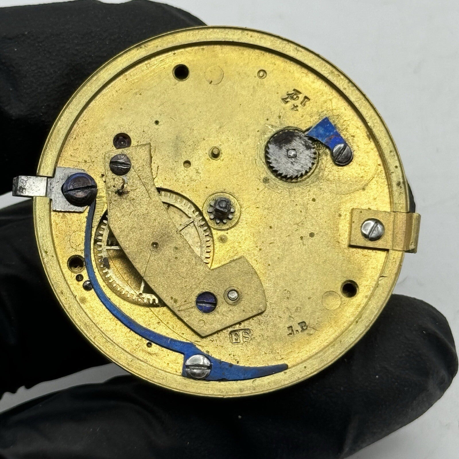 41.7mm J Medcalf Malden Road Antique Fusee Pocket Watch Movement FOR PARTS