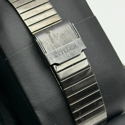 22mm Working Vintage Ladies Citizen CQ Black Dial & Strap Quartz Watch 8 Inches